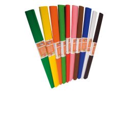 Papier crepon en rouleau - 2,5m x 0.5m COUL. ASSORTIES (Unité) 