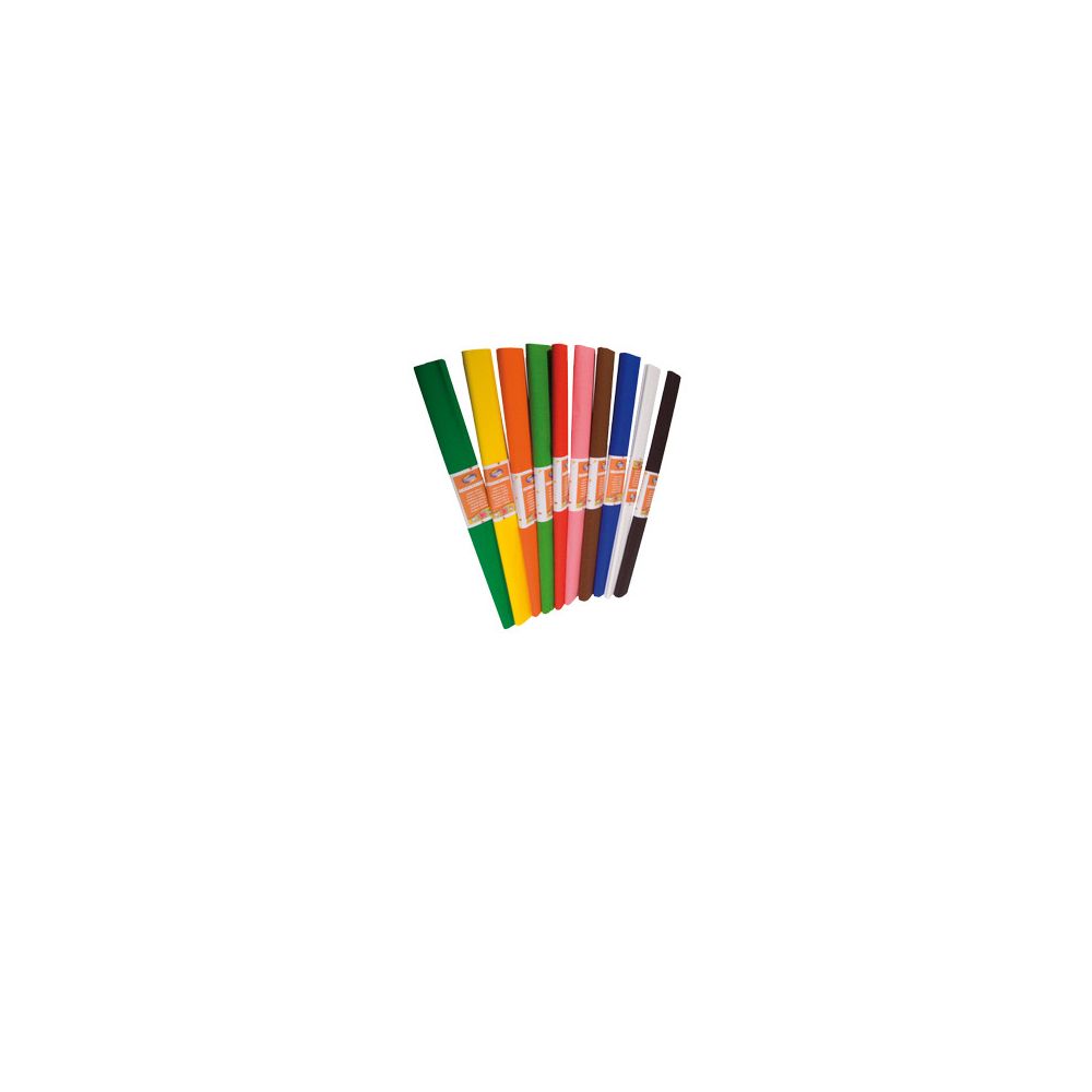 Papier crepon en rouleau - 2,5m x 0.5m COUL. ASSORTIES (Unité) 