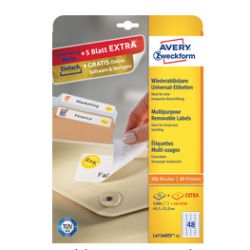 Etiquettes Multifonctions 99.1 x 42.3 mm - 30f A4 - 360 étiquettes