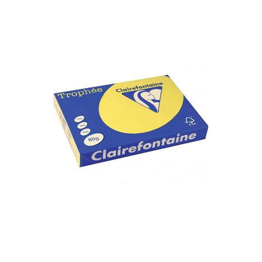 Rame A3 -  80g - Jaune Soleil - CLAIREFONTAINE (500f.) - Réf:  1887