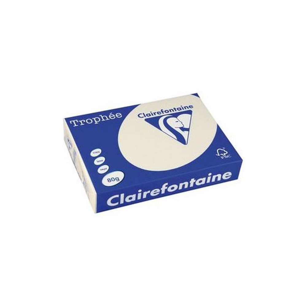 Rame A3 -  80g - Ivoire - CLAIREFONTAINE (500 f.) - Ref:1252