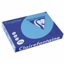 Rame A3 -  80g - Bleu Vif CLAIREFONTAINE (500 f.) - Ref: 1256