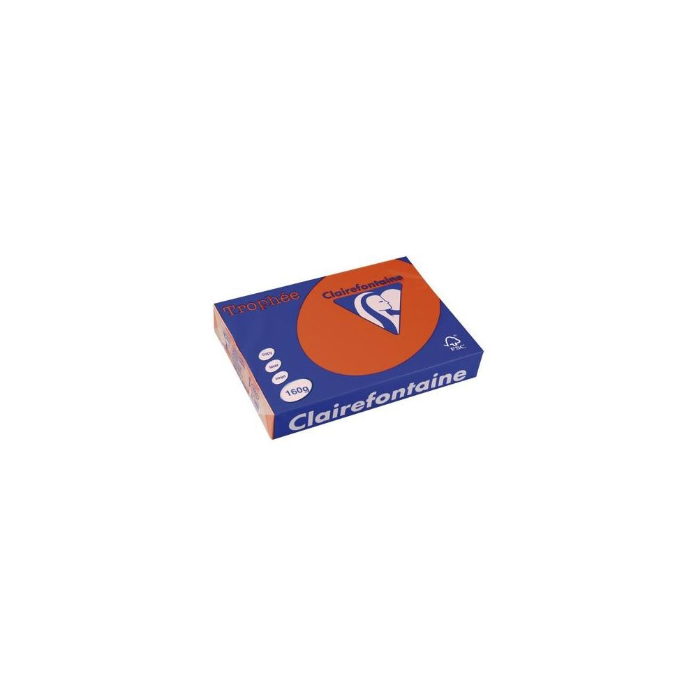 Rame A4 - 160g - Rouge Cardinal CLAIREFONTAINE (250 f.) - Ref:1021