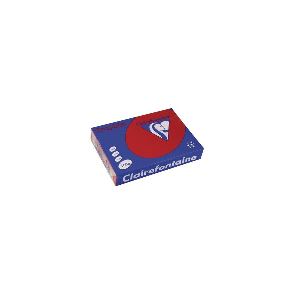 Rame A4 - 160g - Rouge Groseille CLAIREFONTAINE (250 f.) - Ref:1016