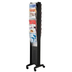 Presentoir sur pied mobile PAPERFLOW 16 casiers A4 R/V  - 4 roulettes