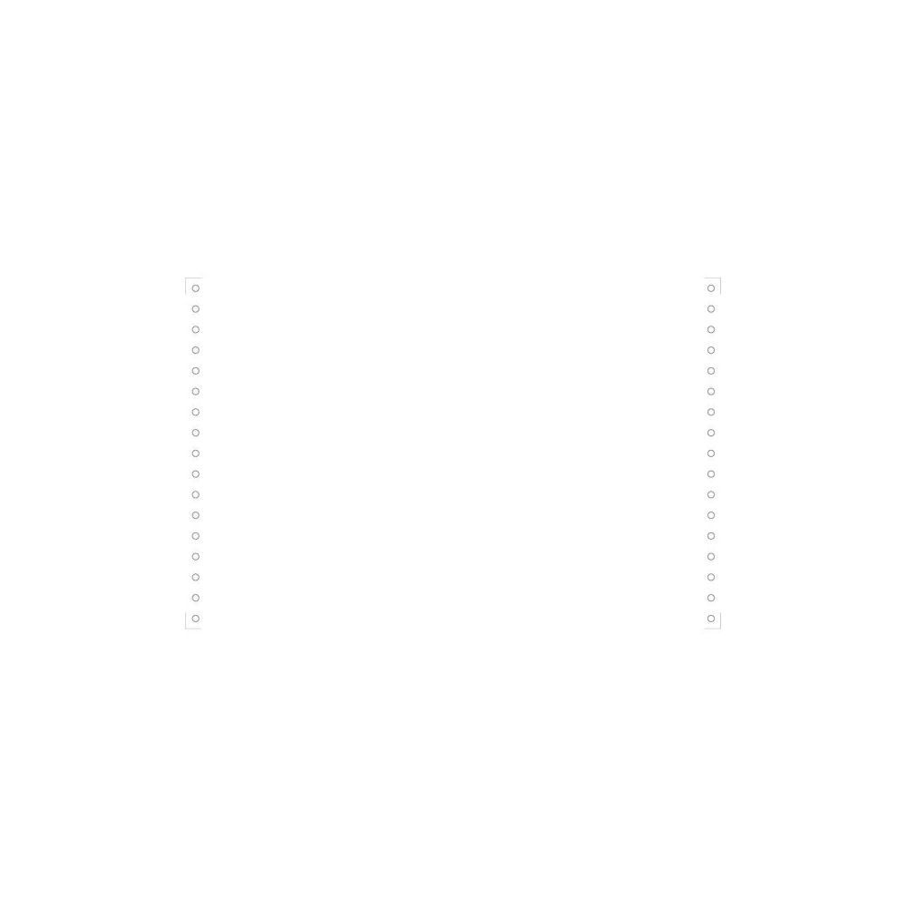 Listing 380mm x 11 - Uni Blanc - 1 pli - 70g  BCF - Carton de 2000f