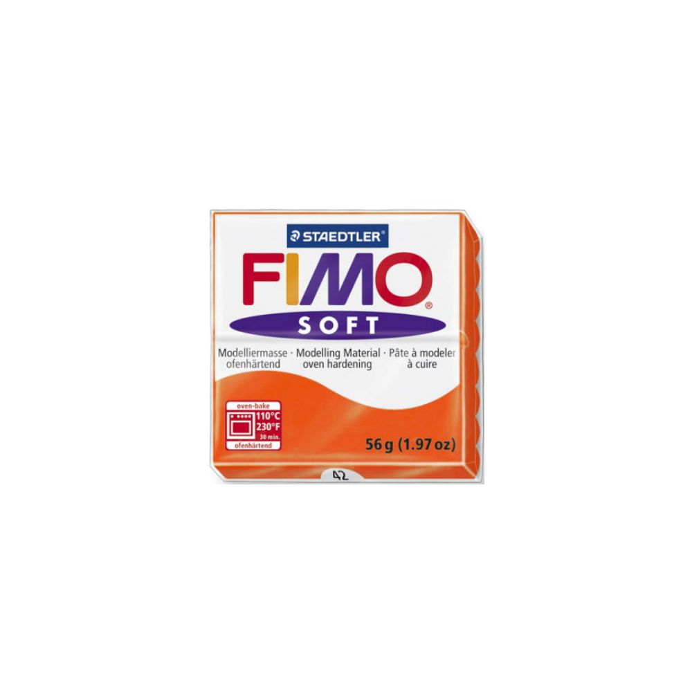 Pate à modeler FIMO SOFT MANDARINE N°42- 56 g