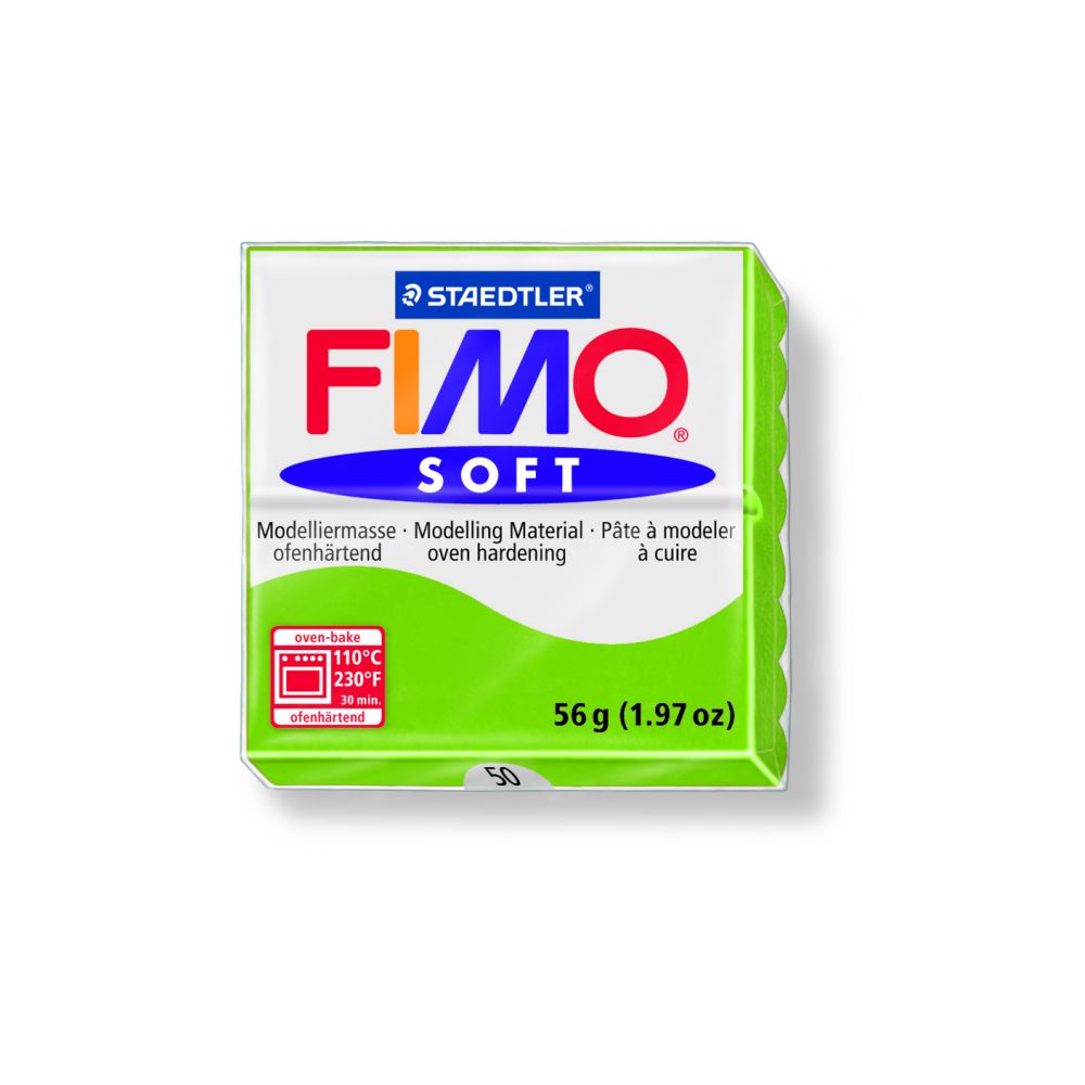 Pate à modeler FIMO SOFT VERT POMME N°50- 56 g
