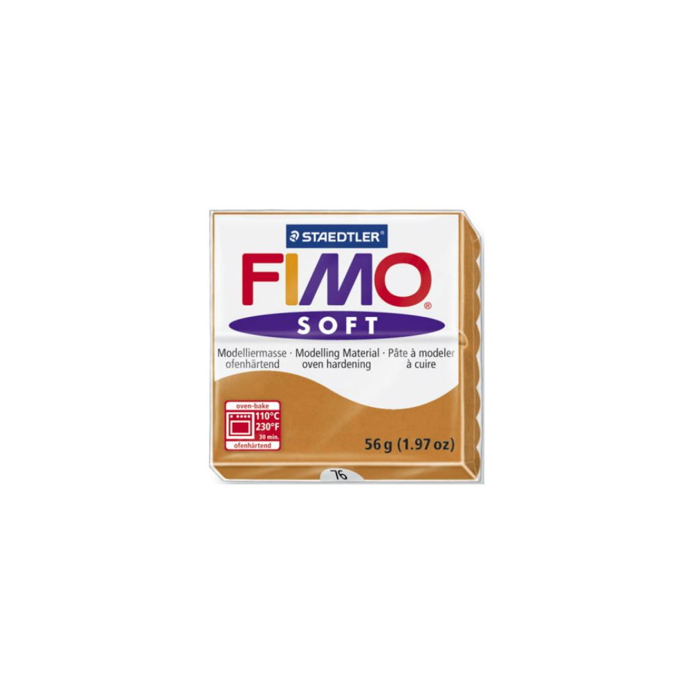 Pate à modeler FIMO SOFT COGNAC N°76- 56 g