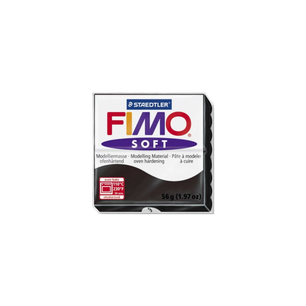 Pate à modeler FIMO SOFT NOIR N°9 - 56 g