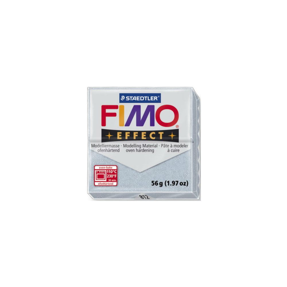 Pate à modeler FIMO EFFECT ARGENT PAILLETE N°812- 56 g