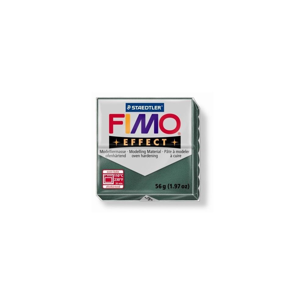 Pate à modeler FIMO EFFECT EMERAUDE METALLIQUE N°56- 56 g