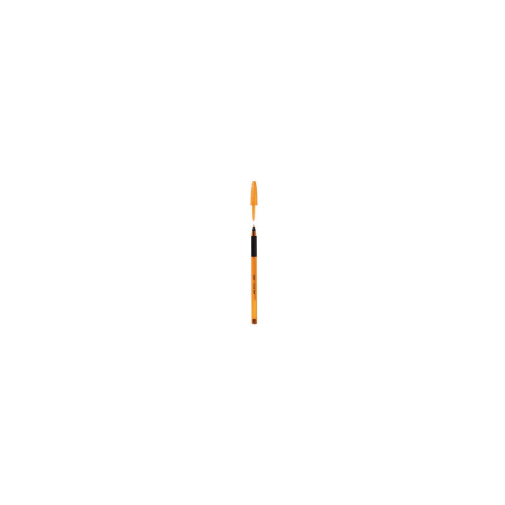 Stylo Bille BIC ORANGE GRIP- Pointe Fine 0.8mm-Trait : 0.3mm - NOIR