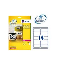 Etiquettes Polyester Laser AVERY 99.1x38.1mm - 14 f. - 280 unités NSF
