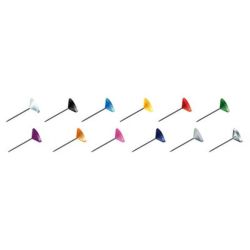 Epingle à tête plate - Diam 5mm / Hauteur 8mm assorties (par 100)