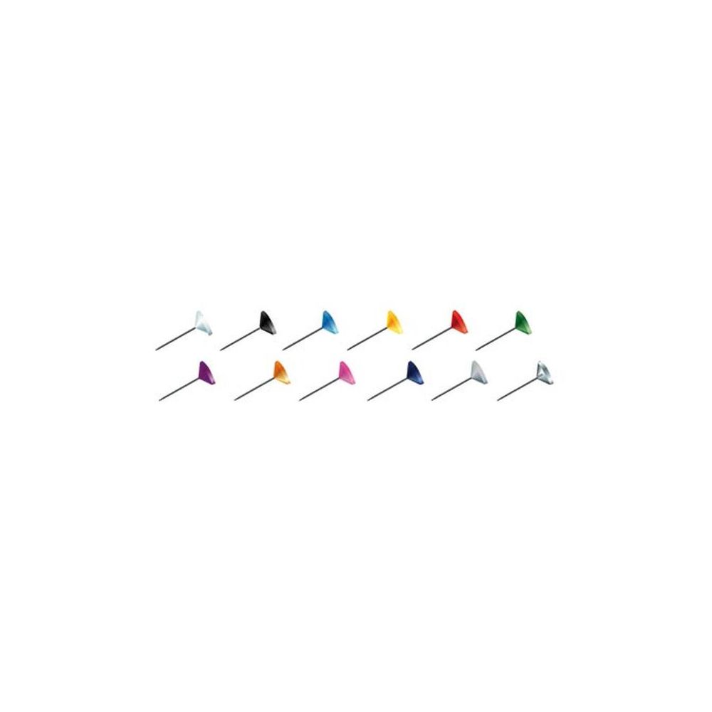 Epingle à tête plate - Diam 5mm / Hauteur 8mm assorties (par 100)