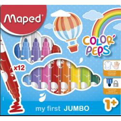Feutre Couleur MAPED lavable COLOR PEPS JUMBO - 12 couleurs