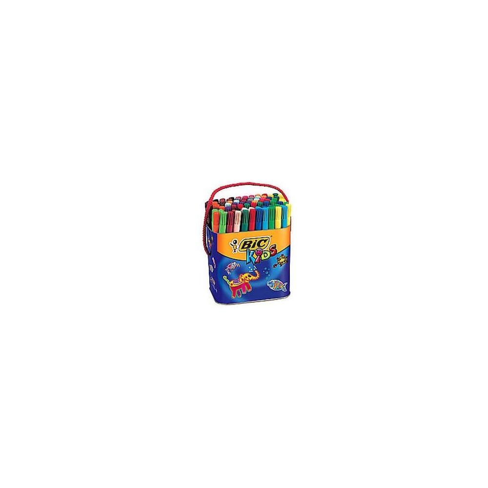 Feutre Couleur BIC KIDS Visa - Lavable - Fin - POT 84 COULEURS