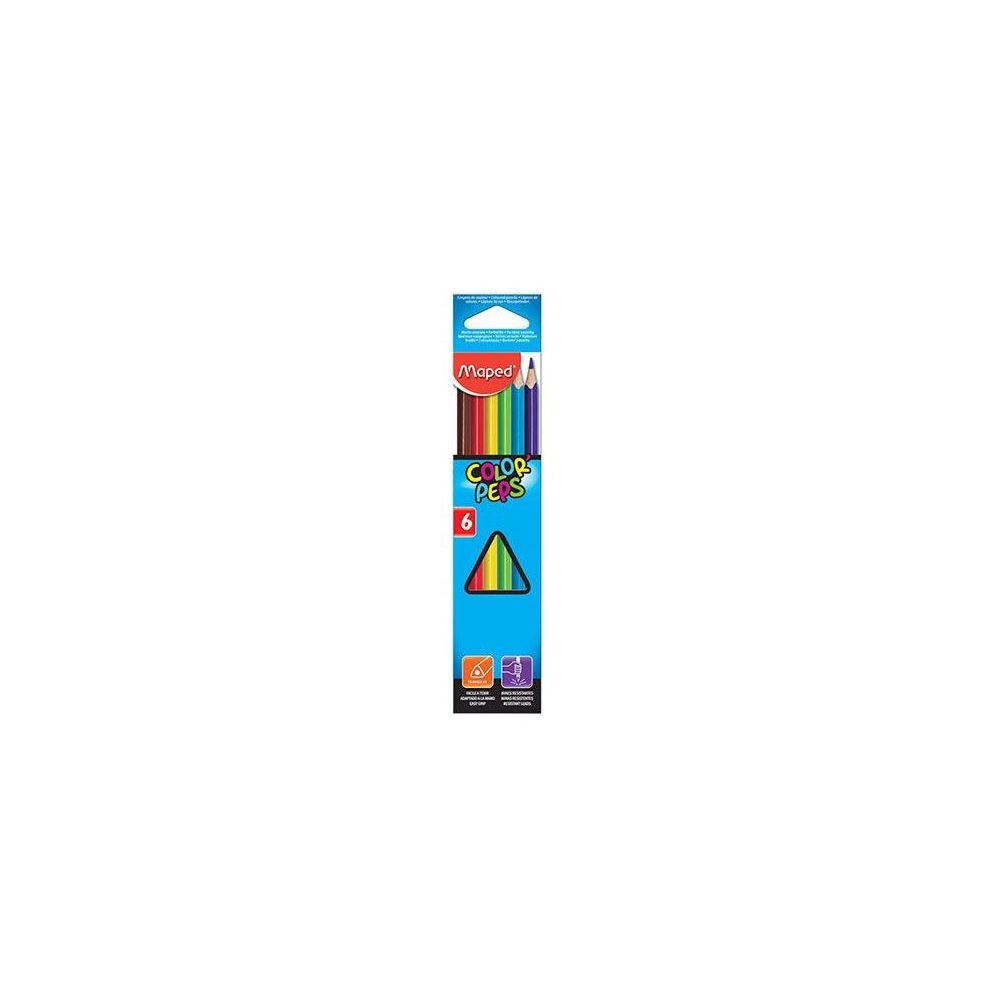 Crayon Couleur MAPED Color Peps - Triangulaire - Pochette  6 couleurs