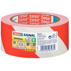 Adhesif ROUGE et BLANC 60mm x 66m de signalis.TESA