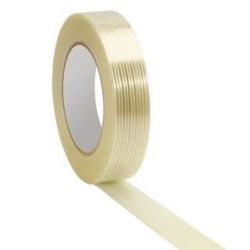 Adhesif Transp. & Perman. 25mm x 50m - Renforcé fils de verre