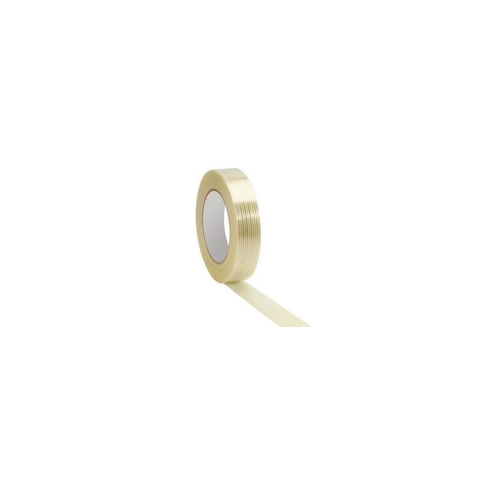 Adhesif Transp. & Perman. 25mm x 50m - Renforcé fils de verre