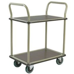Chariot Double plateaux 90 x 61cm - charge 250 kg - Haut : 92cm