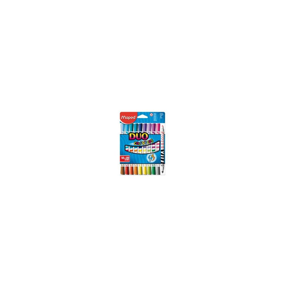 Feutre Couleur MAPED Color'Peps Duo Lavable - Moyen - 10 COULEURS