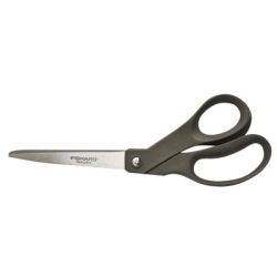 Ciseaux universel FISKARS - Anneaux moulés - Acier brossé - 21 cm