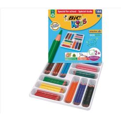 Crayon Couleur BIC EVOLUTION Recyclé - Triangle Class Pack 144 coul.
