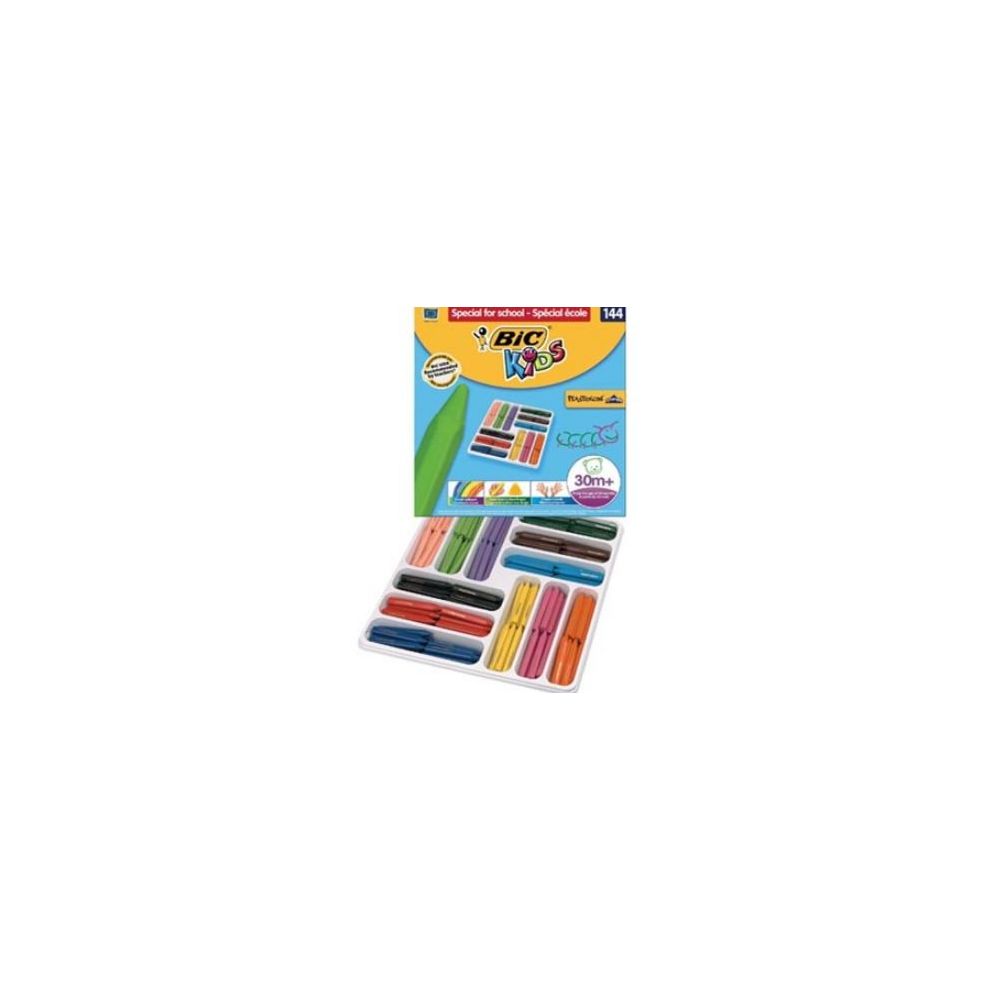 Crayon Cire BIC KIDS PLASTIDECOR Triangle - ClassPack de 144 COULEURS