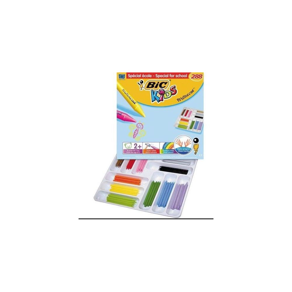 Crayon Cire BIC KIDS PLASTIDECOR Rond - ClassPack de 288 COULEURS