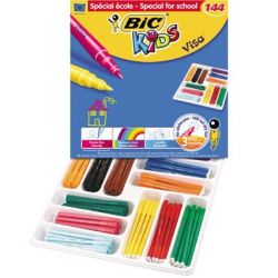 Feutre Couleur BIC KIDS Visa - Lavable - Fin ClassPack 144 COULEURS