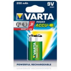 Pile rechargeable 6LR61/6LF22 - 200 mAh  9V (Unité)