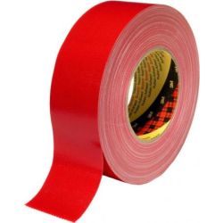 Ruban toile adhésive - 50mm x 25m - ROUGE