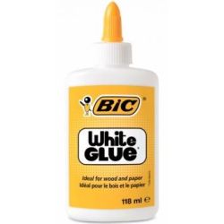Colle blanche en flacon BIC White Glue - Sans solvant - 118 ml
