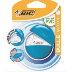 Gomme blanche BIC Bulle (sans PVC) Forme Galet avec étui