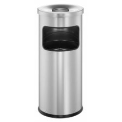 Cendrier corbeille DURABLE - 17 litres - 63 cm x 25 cm - ARGENT METAL