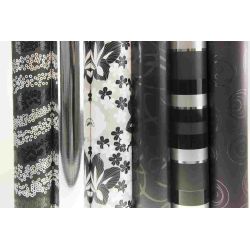 Papier cadeau en rouleau NOIR - 2m x 0,7m - 80 g