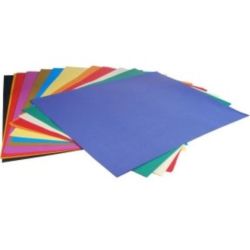 Feuille dessin 50x70cm 120g -  COUL. VIVES ASSORT. (28 feuilles)