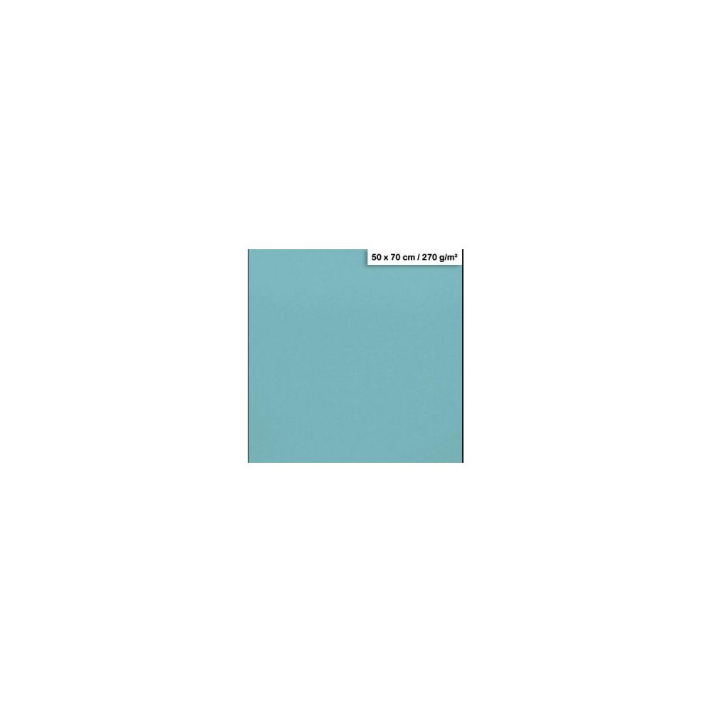 Feuille dessin  50x70cm 270g BLEU CIEL (la feuille) CLAIREFONTAINE