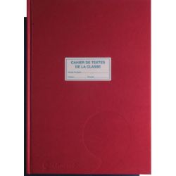 Cahier de texte de la classe A4 (Pour maître) BLEU ou VERT