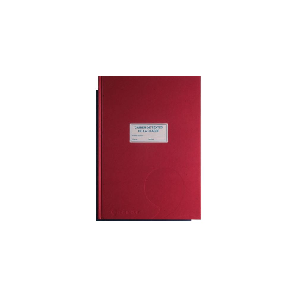 Cahier de texte de la classe A4 (Pour maître) BLEU ou VERT