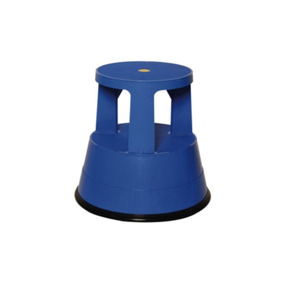Marchepied 3 roulettes escamot. - H : 43cm - Charge 150 Kgs BLEU