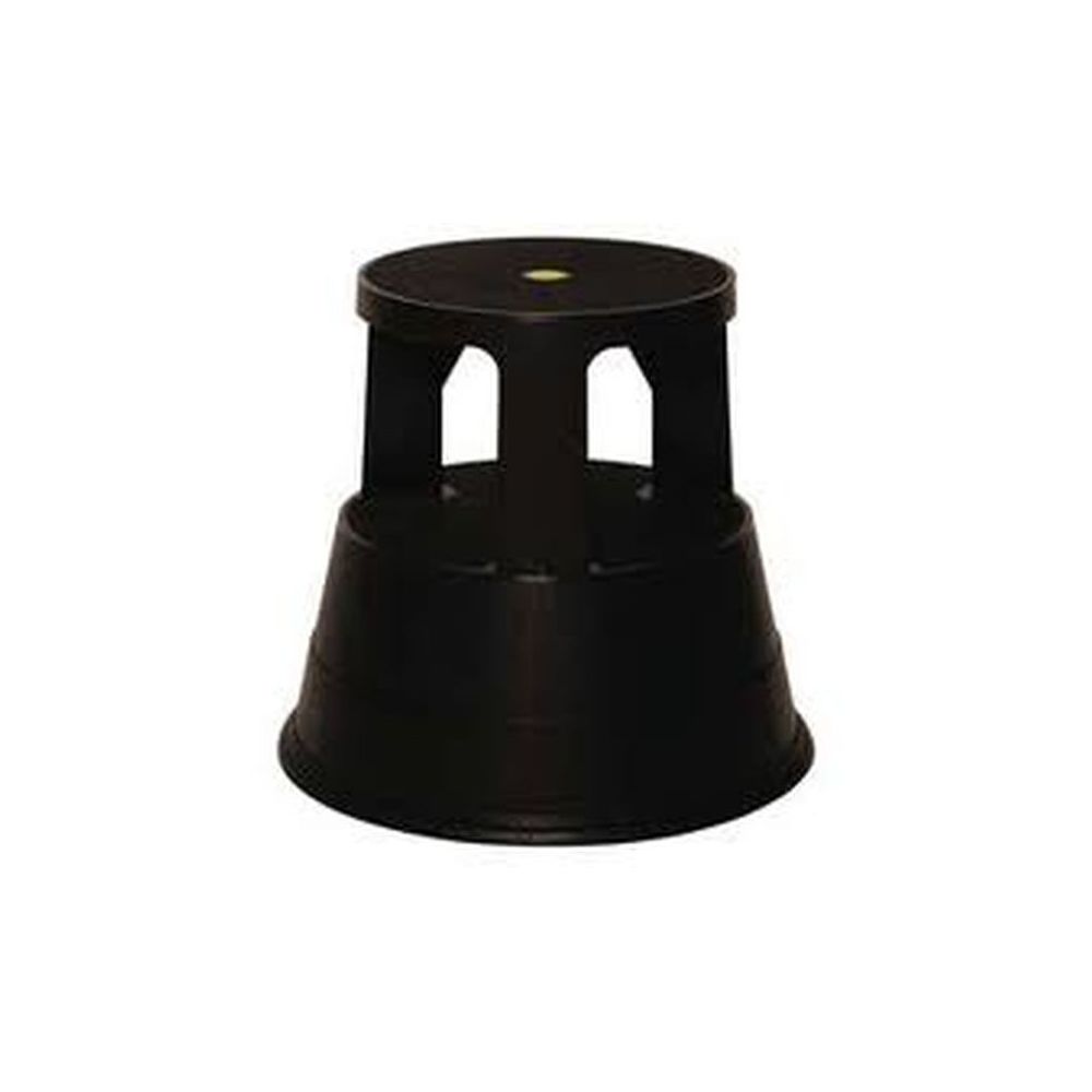 Marchepied 3 roulettes escamot. - H : 43cm - Charge 150 Kgs NOIR