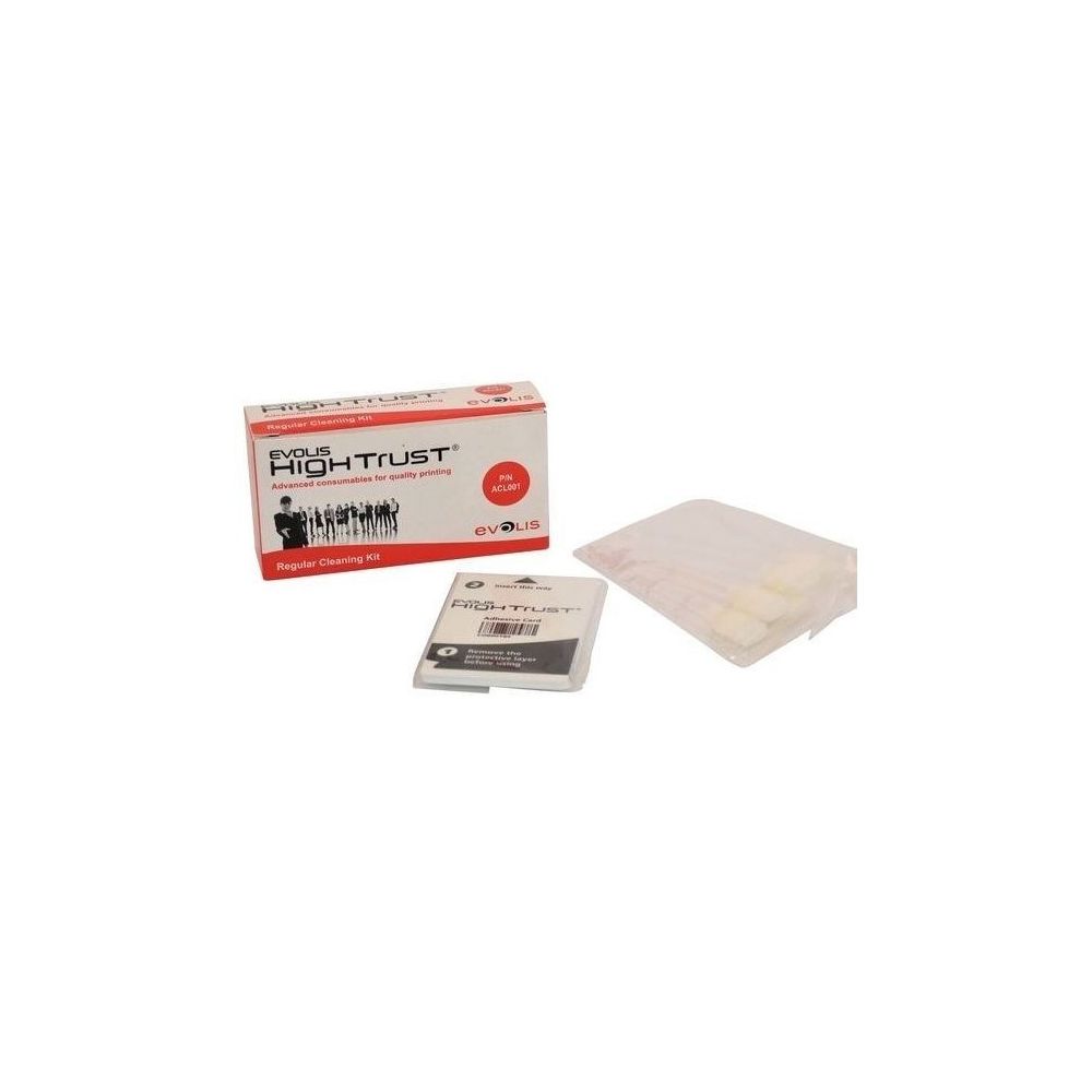 Kit de nettoyage régulier Evolis - 5 cartes adh + 5 bâtonnets