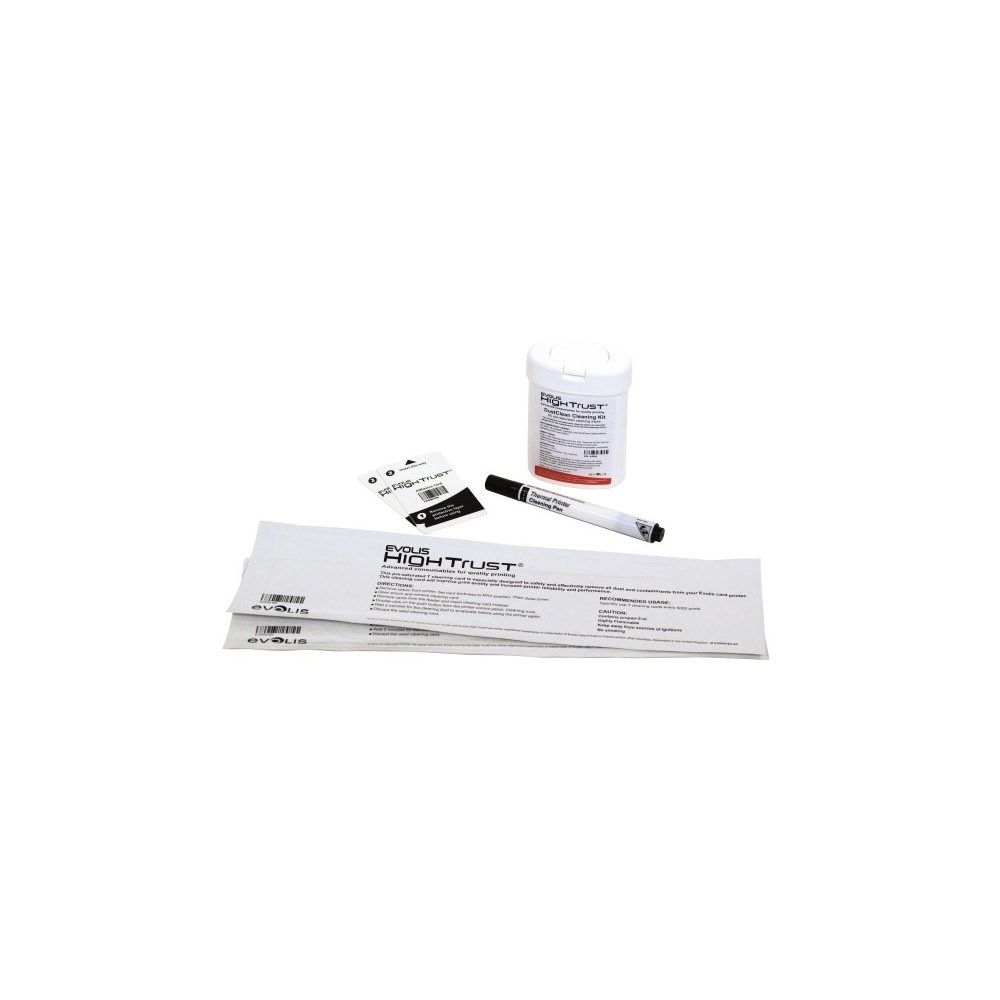 Kit de nettoyage Avancé Evolis - 2 cartes adh + 2 cartes T + 1 stylo
