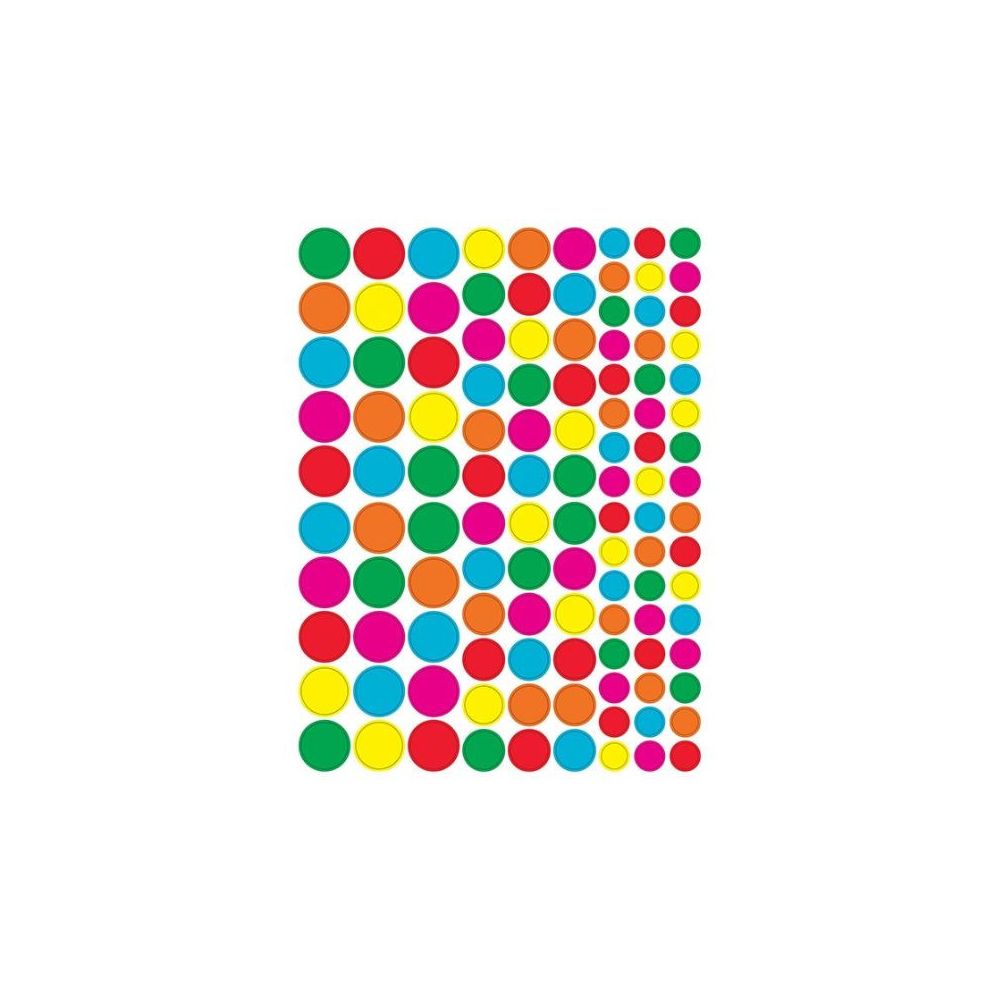 Gommettes GEOMETRIQUES Ronds divers (Paquet de 2280 unités)