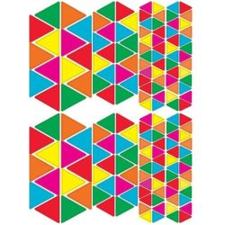 Gommettes GEOMETRIQUES Triangles divers (Paquet de 3360 unités)
