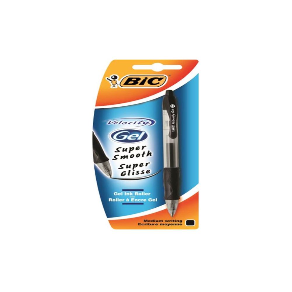 Roller Bille BIC VELOCITY - Pointe 1mm - NOIR - 832410 (Blister)